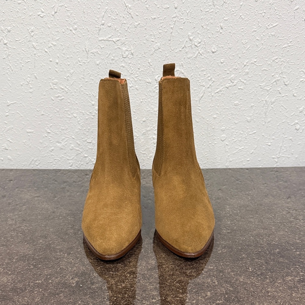 NWB SANDRO Amelya Suede Ankle Boots Women’s Size 36‎ Kaki - Picture 4 of 10